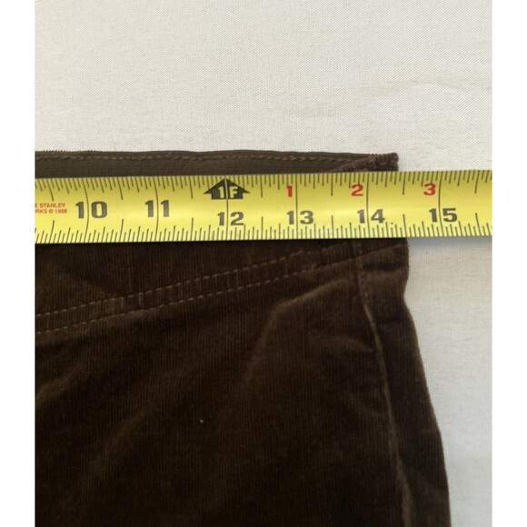 ANTHROPOLOGIE PILCRO Corduroy Jeans Women Small Dark Green Flare Bootcut Pull On - Picture 12 of 14